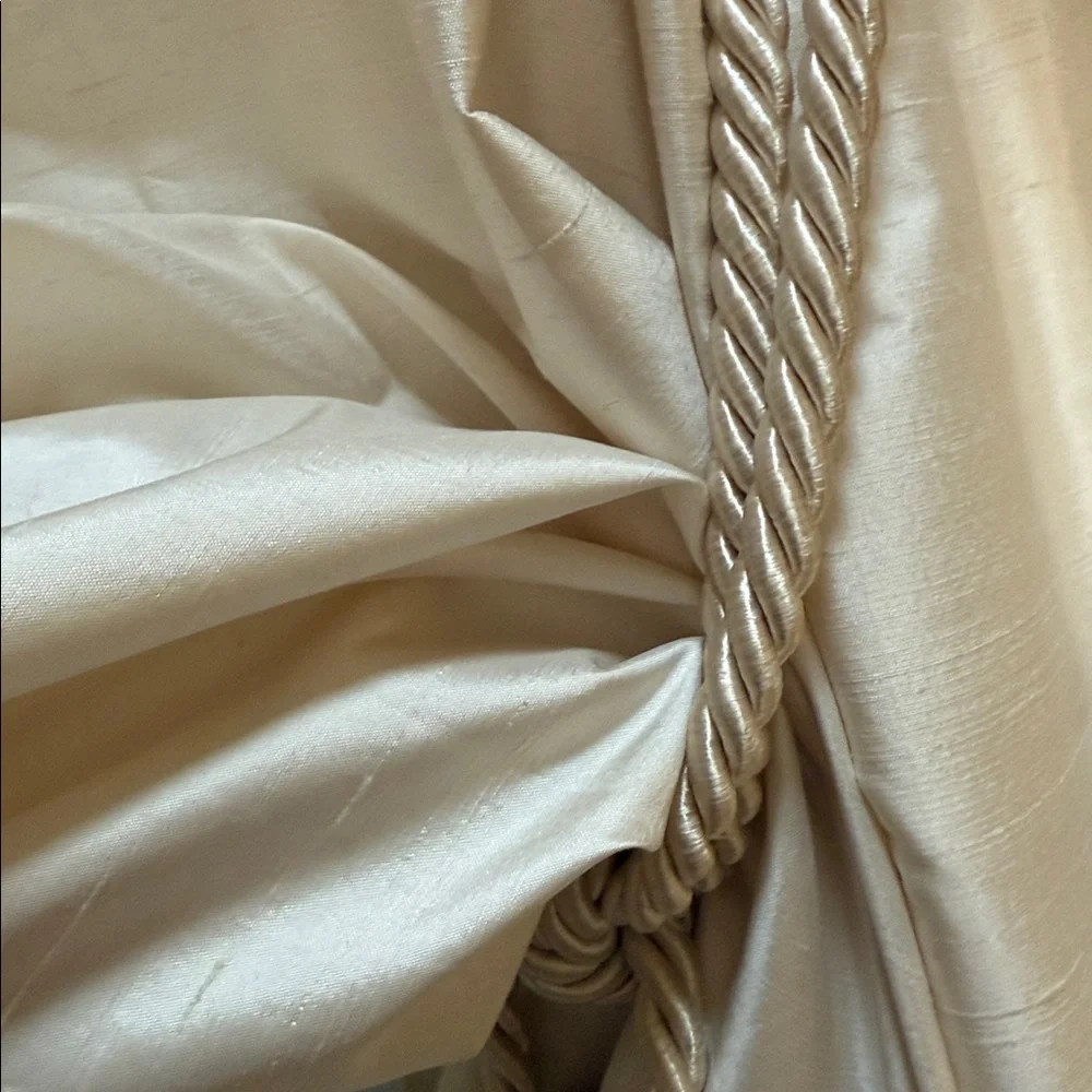 Elegant Cream Rope Tassels Rayon Curtain Drapery Tie Backs 6 Total ivory color
